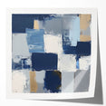 Abstract Art Prints – Block Composition in Blue and Neutrals