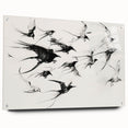 Acrylic glass side view of a modern animal design art piece, showcasing vibrant colors and intricate details, ideal for contemporary home decor. The artwork is mounted with pins for easy display and features a sleek finish that enhances its visual appeal.