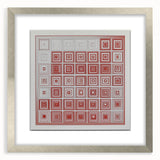 Abstract geometric frame in silver with a matte finish, showcasing a modern design perfect for contemporary decor. Ideal for displaying artwork or photographs, enhancing any room's aesthetic.