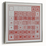 Abstract geometric framed canvas artwork showcasing a sleek silver frame and intricate patterns, perfect for modern home decor. Ideal for enhancing interior aesthetics.