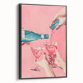 Black and white landscape art painting on framed canvas, featuring vintage poster style, ideal for bedroom wall decor.