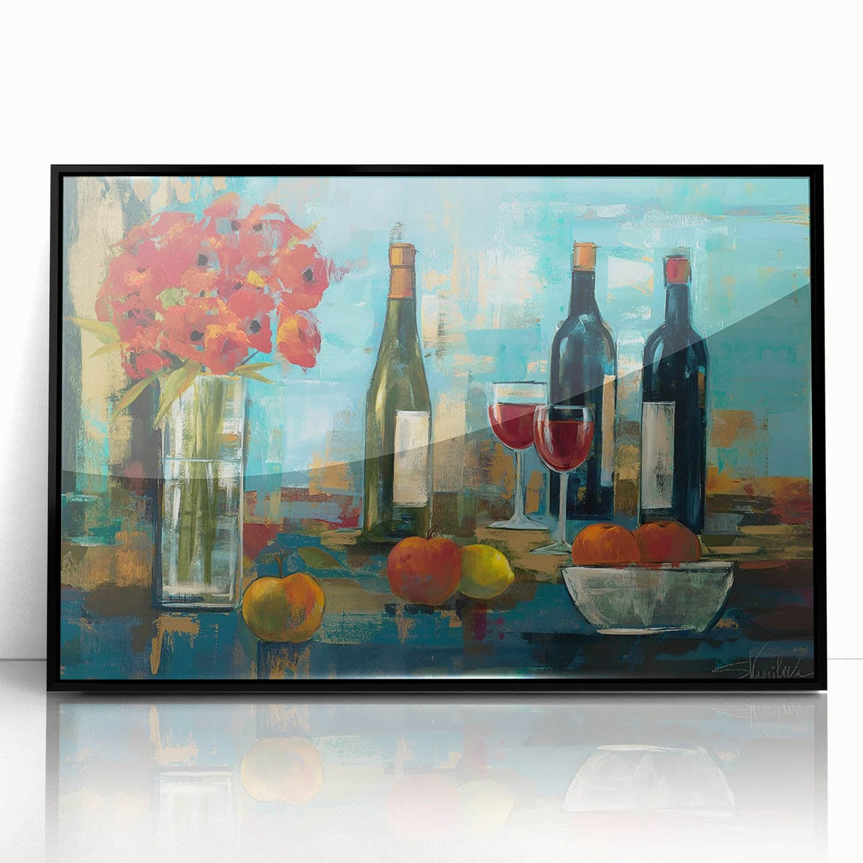 Large abstract wall art featuring dynamic swirls in black and white, framed in acrylic, ideal for modern art wall decor.
