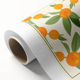 Art deco style poster featuring vibrant fruits on a rolled canvas, ideal for nursery wall art or dining room ambiance.