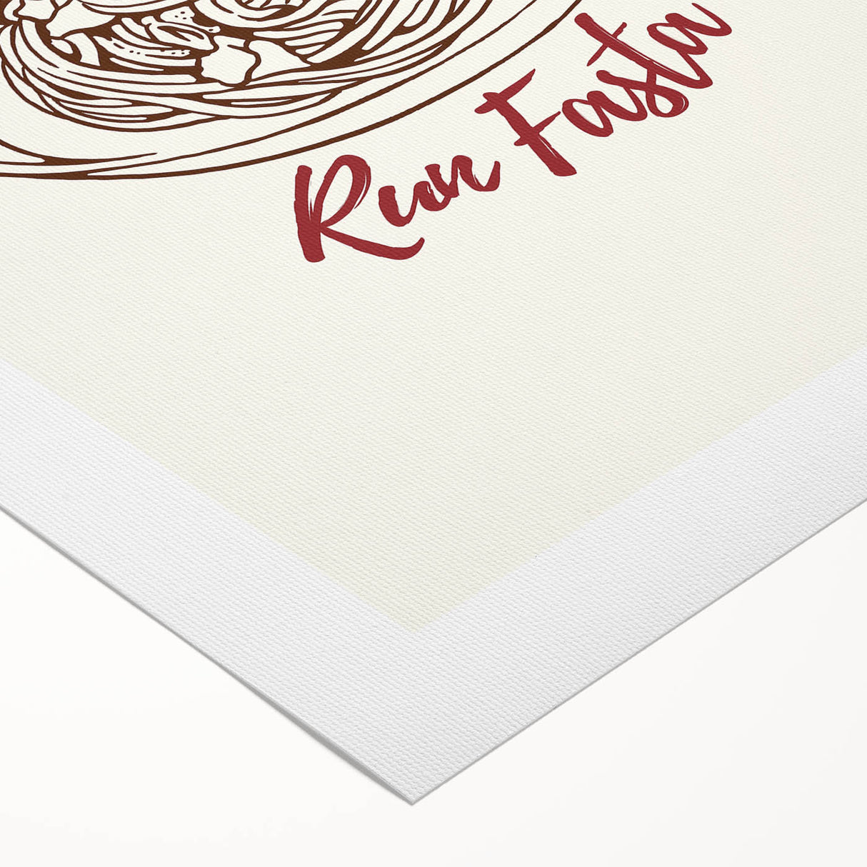 Art deco poster featuring a monochrome culinary theme on rolled canvas, suitable for dining room decor.