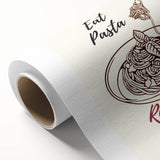 Art Deco style poster featuring a whimsical food illustration on rolled canvas.