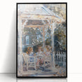 Large abstract wall art featuring a mid-century modernist design in black and white tones, ideal for modern art wall decor.