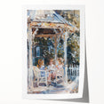 Rolled print of a colorful floral art, ideal for art wall in dining room or bathroom.