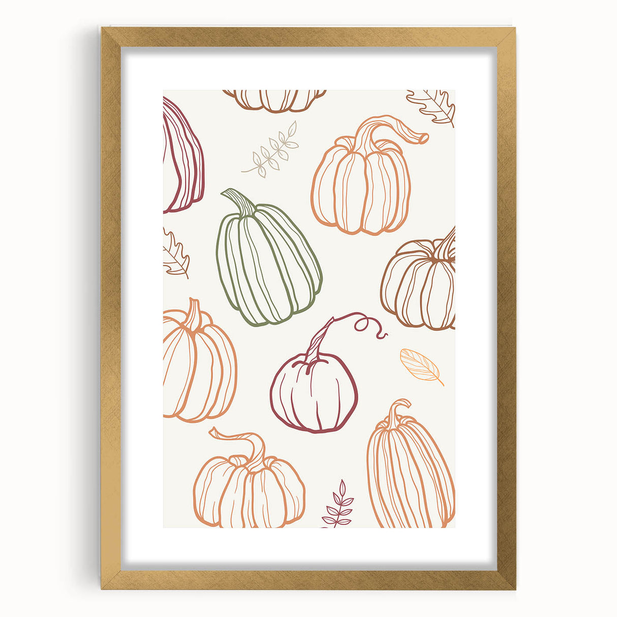 Pumpkin Pattern Halloween Wall Art - Rustic Fall Halloween Decor