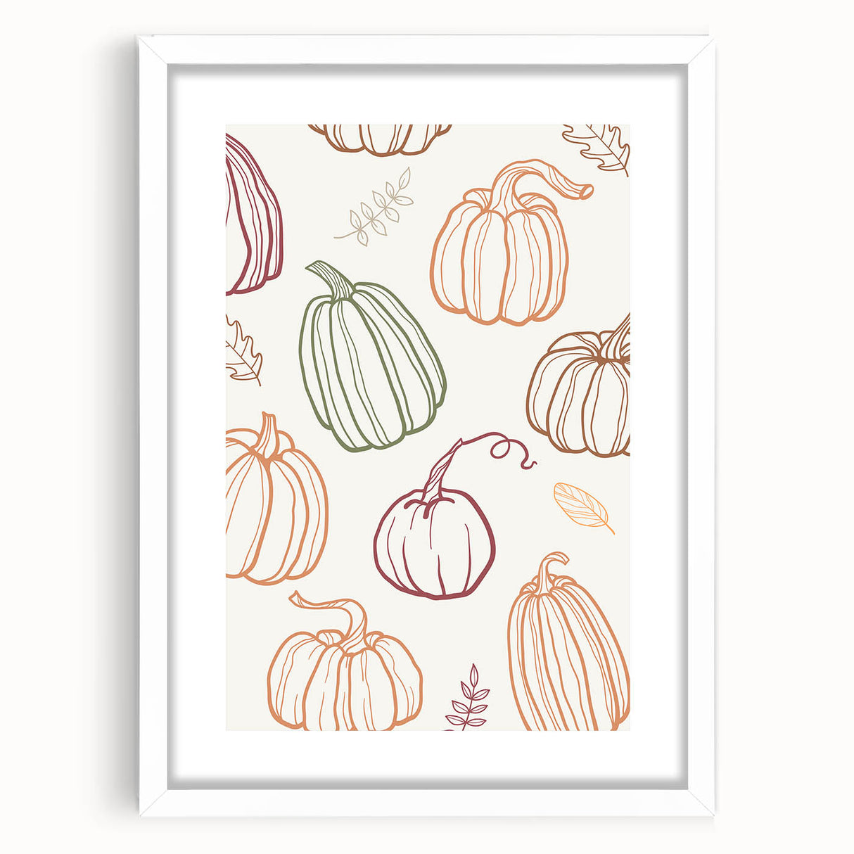 Pumpkin Pattern Halloween Wall Art - Rustic Fall Halloween Decor