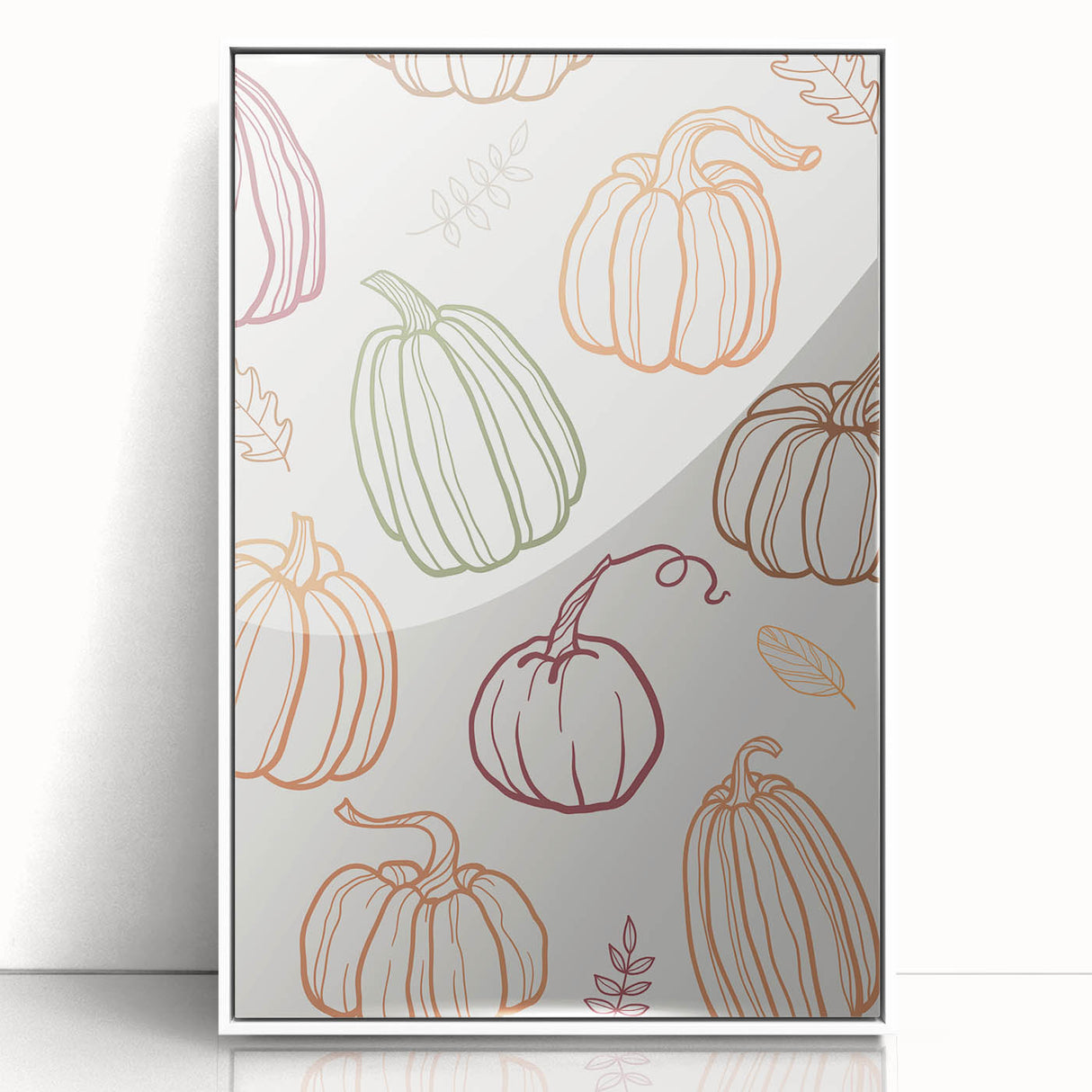 Pumpkin Pattern Halloween Wall Art - Rustic Fall Halloween Decor