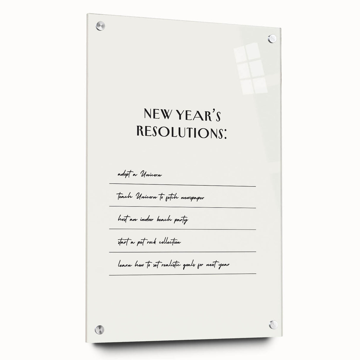 Funny New Year's Resolutions - New Year Wall Art Print