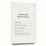 Funny New Year's Resolutions - New Year Wall Art Print