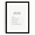 Funny New Year's Resolutions - New Year Wall Art Print