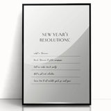 Funny New Year's Resolutions - New Year Wall Art Print