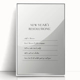 Funny New Year's Resolutions - New Year Wall Art Print
