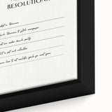 Funny New Year's Resolutions - New Year Wall Art Print