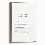Funny New Year's Resolutions - New Year Wall Art Print