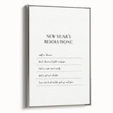 Funny New Year's Resolutions - New Year Wall Art Print