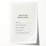 Funny New Year's Resolutions - New Year Wall Art Print