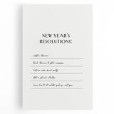 Funny New Year's Resolutions - New Year Wall Art Print