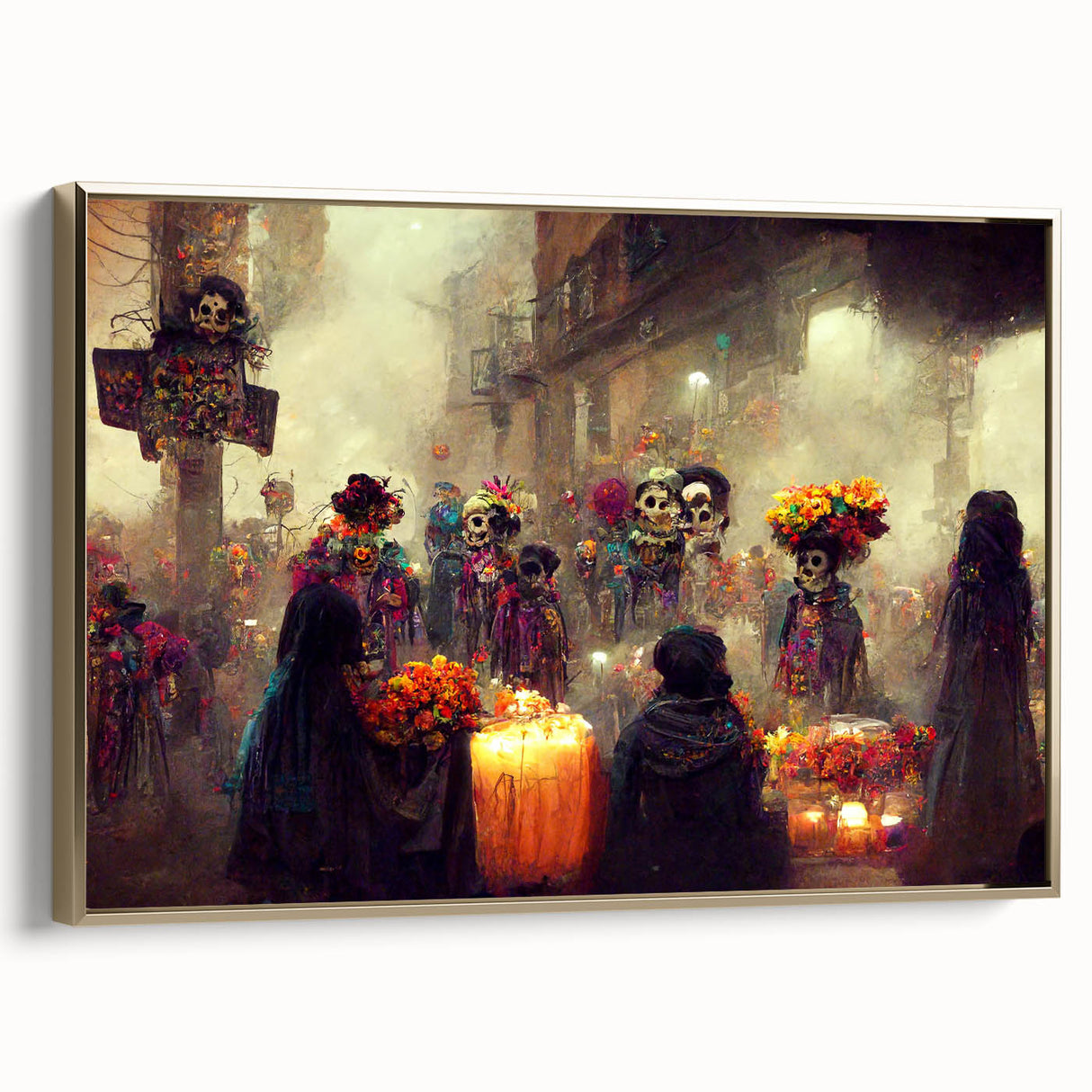 Festive Día de los Muertos Parade – Day of the Dead Wall Art