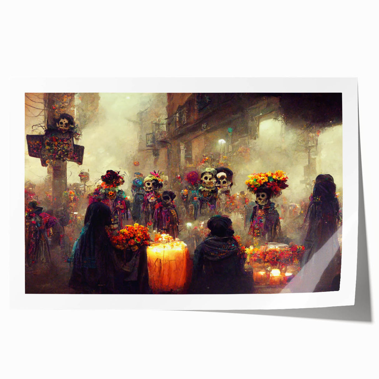Festive Día de los Muertos Parade – Day of the Dead Wall Art