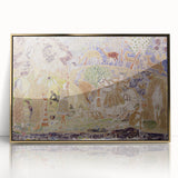Whimsical Forest Scene - Modern Art Print of Figures and Deer by Prendergast
