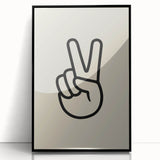 Minimalist "Peace" Typography Art Print for Kids Room