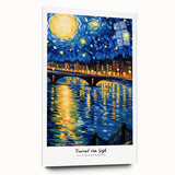 Impressionist-style acrylic print of Van Gogh-inspired artwork in vibrant hues, suitable for bedroom or dining room decor.