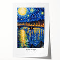 Impressionist floral art by Van Gogh on rolled canvas, featuring vibrant colors and brushstrokes.