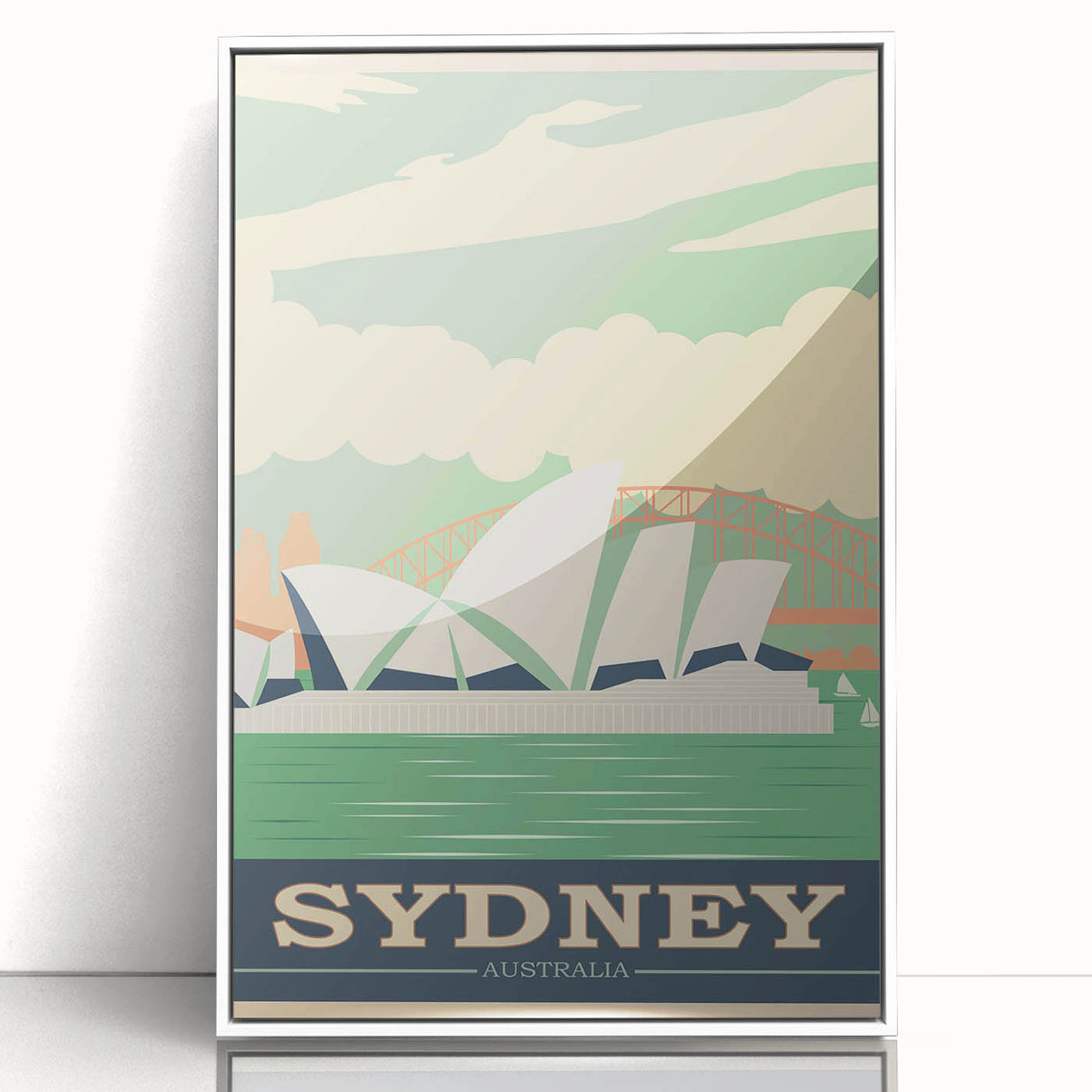 Sydney Retro Travel Poster | Vintage Opera House & Harbour Bridge Print