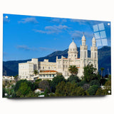 Large abstract depiction of Algerian scenery on acrylic glass, using earth tones, ideal for bedroom or dining room wall.