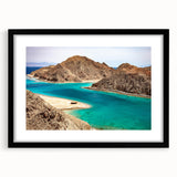 Colorful abstract art print of an Egyptian landscape on a textured, extra large canvas, ideal for living room decor.