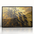 Large abstract wall art depicting a Kenyan landscape in muted earth tones on a framed acrylic panel.