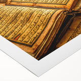Art deco poster featuring a stylized Mali scenery in earth tones on rolled canvas, suitable for dining room decor.