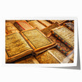 Extra large rolled print of a Mali landscape with vibrant earth tones, ideal for art wall dining room.