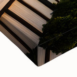 Black and white stretched canvas featuring a large African landscape, ideal for bedroom wall art.