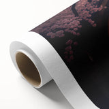 Art Deco poster of a serene Japanese landscape in muted earth tones on rolled canvas, ideal for nursery wall art.