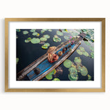 Extra large wall art featuring a textured abstract print of Myanmar scenery in gold frame, ideal for living room decor.