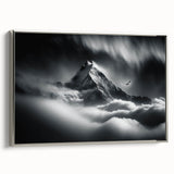 Framed canvas depicting a vintage-style landscape painting of Nepal in colorful hues.