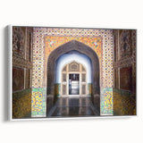 Vintage poster art of a scenic Pakistani landscape on extra large framed canvas.