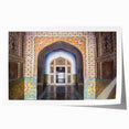 Extra large rolled print of a Pakistani landscape with vibrant green and floral elements, ideal for art wall dining room.
