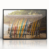 Large abstract wall art depicting a colorful Sri Lankan landscape on a framed acrylic, ideal for modern art wall decor.
