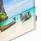 Large abstract wall art depicting a vibrant Thai landscape on acrylic glass, ideal for dining room decor.