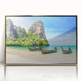 Large acrylic print of a Thai landscape in gold tones, ideal for modern art wall decor.