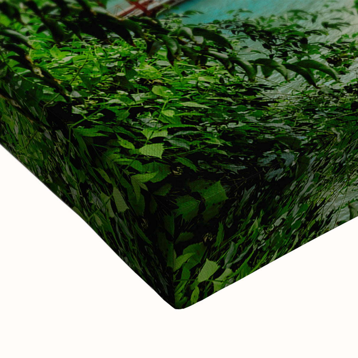 Black and white landscape art painting of a Vietnamese rice terrace on a large stretched canvas, ideal for bedroom decor.