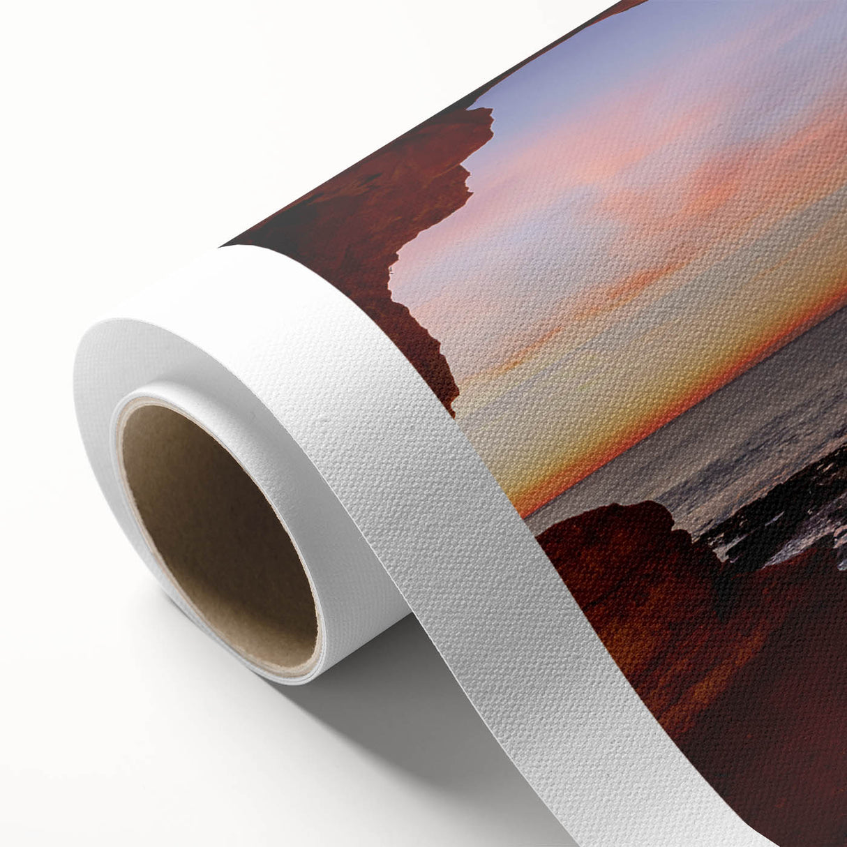 Art deco poster of Perth, Australia skyline in soft pastel shades on rolled canvas, ideal for nursery wall art.