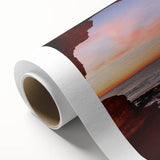 Art deco poster of Perth, Australia skyline in soft pastel shades on rolled canvas, ideal for nursery wall art.