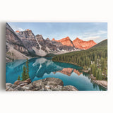 Black and white photograph of Alberta scenery on a large stretched canvas, ideal for kitchen wall art.