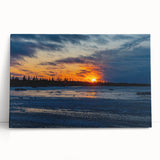 Black and white stretched canvas featuring a serene Manitoba, Canada landscape.